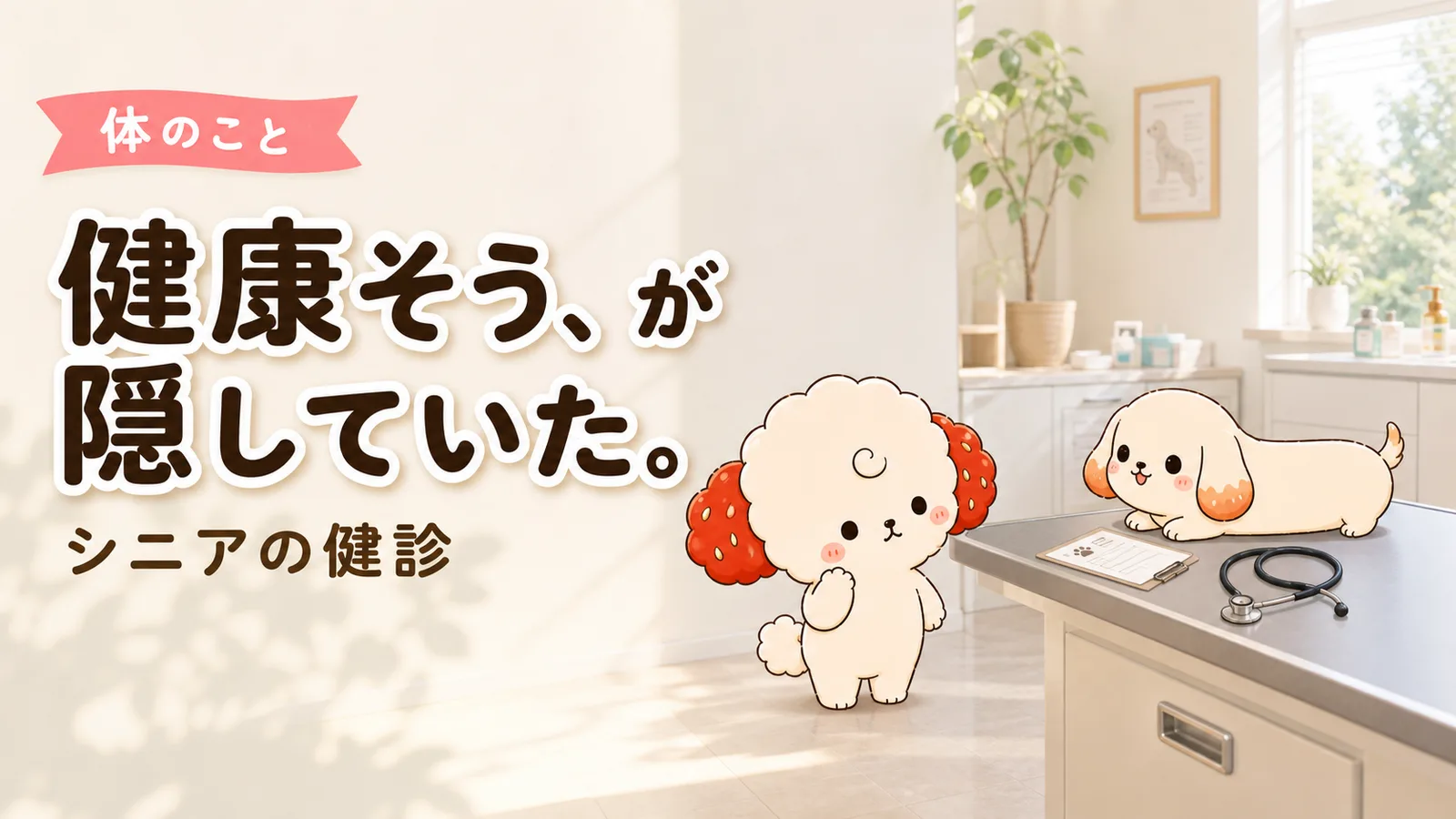 「うちの子は健康そう」が、実は隠れていた話。シニア犬の健診